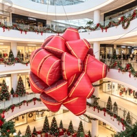 Décoration géante gonflable en forme de nœud avec éclairage LED, cadeau de Noël, ornement de nœud, publicité pour centres commerciaux et festivals, pour Noël