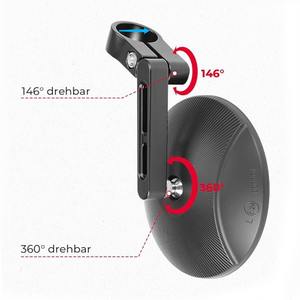 Espejo Retrovisor Ajustable para Manillar de 22-24 mm, Espejo Retrovisor Universal para Sistemas de Carrocería de Motocicleta - Product Image 5