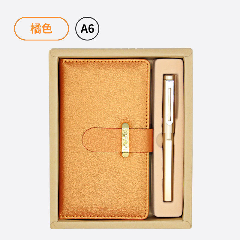 Ensemble de deux cahiers A6 dorés [Cahier et stylo] Or