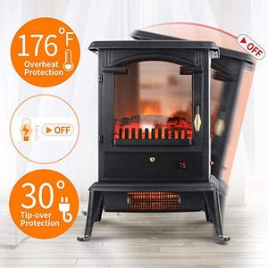 Chauffage d'appoint infrarouge oscillant à quartz et humidificateur portable avec thermostat réglable et télécommande - Product Image 5