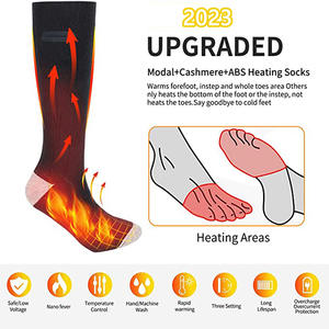 Chaussettes chauffantes intelligentes <span class=keywords><strong>Bluetooth</strong></span> 5V 4000mAh à chauffage électrique épais pour la chasse, fonctionnant sur piles, USB, unisexe - Product Image 6