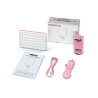 Lumière de remplissage de selfie de studio de téléphone LED rechargeable rose pour l'éclairage photographique en direct portatif de streaming de téléphone intelligent
