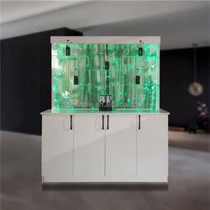 Moderna Pared de Burbujas de Agua Acrílica de 2 Paneles con Estructura de Marco Translúcido, Separador de Ambientes con Iluminación LED - Product Image 6