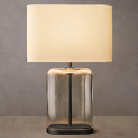 Lampe de table en verre de luxe pour chambre à coucher, décoration intérieure, luminaire de chevet pour hôtel