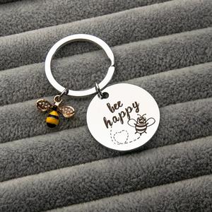 Llaveros Bee Happy para Maestros, Regalos Ideales para el Día del Maestro, Llavero de Abeja de Acero Inoxidable - Product Image 4