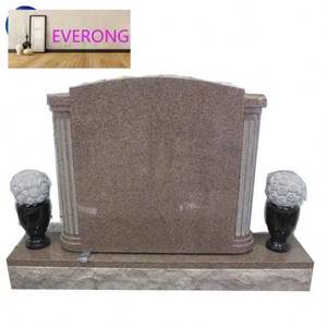 <span class=keywords><strong>Stèle</strong></span> <span class=keywords><strong>de</strong></span> <span class=keywords><strong>pierre</strong></span> <span class=keywords><strong>tombale</strong></span> polie en granit gris foncé pour les funérailles - Product Image 2