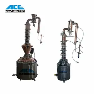 Factory Price Stainless Steel Copper Home Gin Basket Brewing Alcohol Still Distiller With Bubble Plate Column For Gin