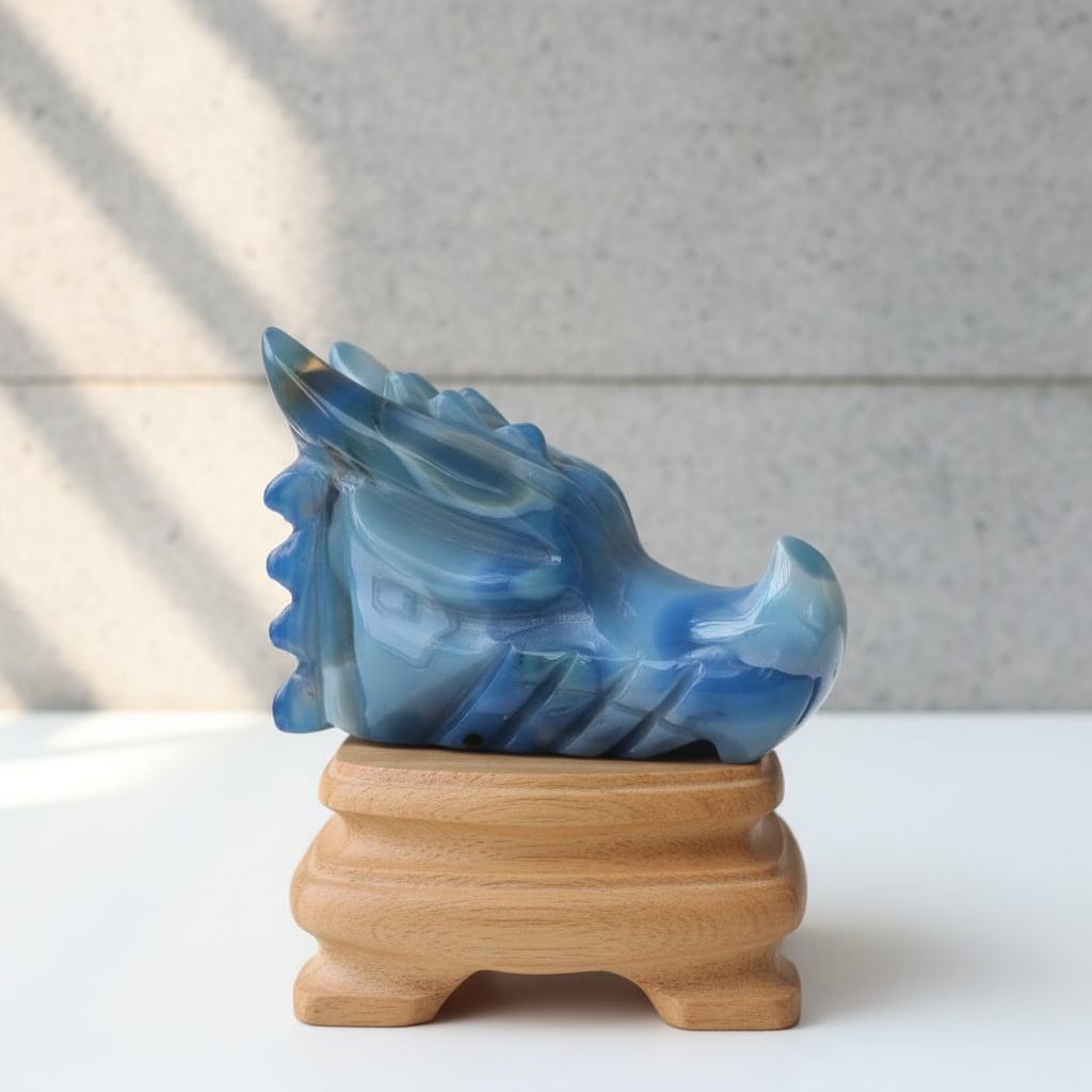 เพิ่มหัวมังกรอาเกตสีน้ำเงิน