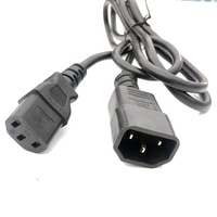 3ft IEC C14 à NEMA 5-15R Matériel Informatique PDU Cordon D'alimentation Câble 3X18AWG