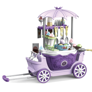 BSCI FTY 2021 plus récent cuisine jouets ensemble de jeu 69 pièces cuisine jouets 4 en 1 Surprise crème glacée panier princesse voiture pour les enfants - Product Image 1