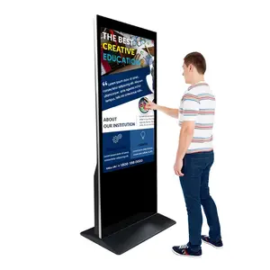32-86 inç zemin standı dikey totem LCD kapalı kiosk reklam oyuncu dokunmatik ekranı interaktif dijital tabela ve ekran