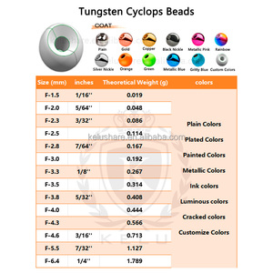 Cuentas de Tungsteno Color Dorado de 2.5-4.0mm, Cabezas de Moscas Ninfa, para Atado de Moscas, Pesas de Pesca, Accesorios de Pesca - Product Image 6