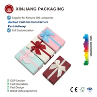 Boîte en papier rigide de luxe YZ avec nœud carré, impression évanescente, boîte cadeau recyclable pour rouge à lèvres et parfum
