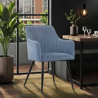 Chaise de salle à manger au design moderne et écologique, structure métallique, chaise de loisirs en velours, mobilier pour la maison, chambre, bureau à domicile, salon