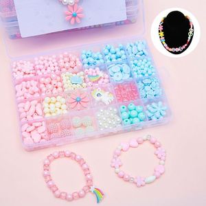 Bracelet en perles pour enfants à faire soi-même, jouet éducatif, kit de fabrication de bijoux en perles acryliques avec ensemble de fournitures artisanales - Product Image 3