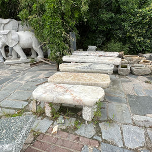 طاولة وكراسي حديقة خارجية من الجرانيت والبازلت - Product Image 5