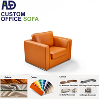 Ensemble de canapés de bureau de luxe moderne, vente en gros d'usine, taille et couleur personnalisables, mobilier de réception d'entreprise