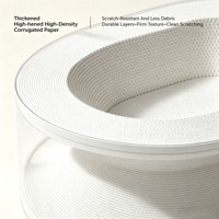 Articles pour animaux de compagnie : Griffoir pour chat ovale transparent à double couche, nid pour chat en carton ondulé, résistant aux rayures, résistant à l'usure