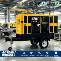 Generador Diésel Tipo Remolque de 100KW, 120KW, 150KW, Doble Voltaje, SmartGen ATS, con Cubierta Impermeable para Energía Temporal en Puertos
