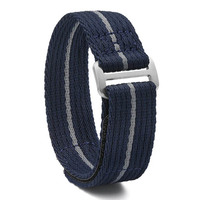Accessoires de montre, bande de montre en nylon souple, bracelet en acier inoxydable, style militaire, bracelet de montre