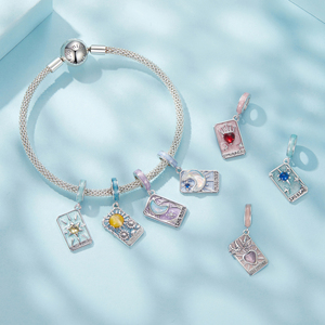 卸売925スターリングシルバービーズジュエリーコンビネーションDIYブレスレットビーズアクセサリー神秘的なタロットカードジュエリーペンダント - Product Image 2
