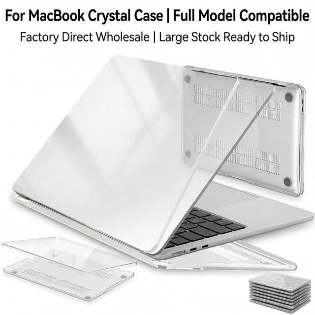 Crystal Clear PC Hard Case Hard Laptop Cover Case for Macbook Neo Air Pro 13 13.6 14 14.2 15 15.3 16 16.2 Inch M1 M2 M3 M4 M5