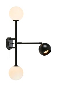 Lampe à suspension d'art en fer boule de verre avec design minimaliste, chambre à coucher, bureau, café, luminaires décoratifs - Product Image 3