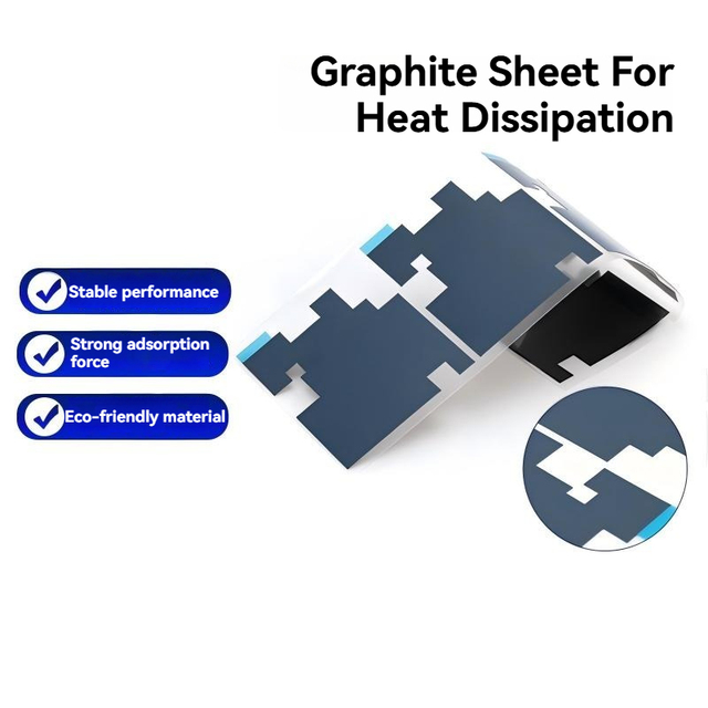 Customized Die Cut Single Sided Acrylic Graphite Heat Dissipation Sheets for Computer Mobile Phone Cooling Masking Wholesale