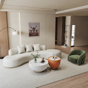 Canapé moderne 2025, design incurvé simple, résistant aux griffes de chat, en <span class=keywords><strong>cuir</strong></span> synthétique, personnalisable pour petit appartement, chambre à coucher - Product Image 5