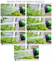 Tuyaux d'arrosage de jardin personnalisés de 25 pi/50 pi/75 pi/100 pi, enrouleurs de tuyaux d'arrosage de jardin extensibles bon marché avec buse à 7 fonctions