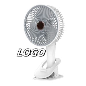 Ventilateur de bureau USB portable X418 à double usage, ventilateur mural extérieur rechargeable à clipser, petit ventilateur domestique en plastique 3 couleurs - Product Image 1