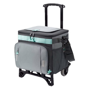 Glacière portable sur roulettes 20L, isotherme, pour camping, pique-nique et voyage, avec fermeture éclair - Product Image 3