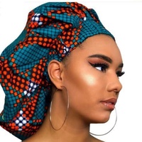 Bonnet Double couche en Satin, grande taille, pour dormir, avec motifs africains, Ankara, nouveau Design à la mode