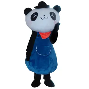 Bella blu pannello esterno di costumi della mascotte del panda/panda adulto costume