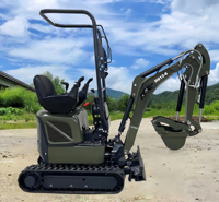 Mini-excavatrice 1,2 tonne avec moteur Kubota certifié CE EPA, nouvelle pelle sur chenilles 2 tonnes 1 tonne, mini-excavatrice agricole compacte, livraison gratuite, prix compétitif