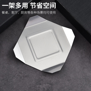 Support de pot en acier inoxydable, tapis de table, tapis pour tasses, tapis isolant thermique, set de table, tapis pour casserole, tapis pour assiettes et bols - Product Image 4