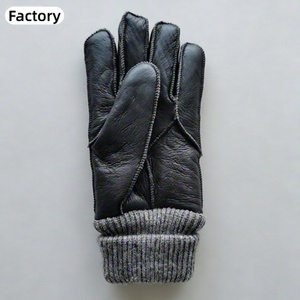 <span class=keywords><strong>Gants</strong></span> d'hiver pour femmes en cuir de mouton, coupe-vent, à doigts entiers, pour activités de plein air - Product Image 3