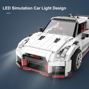 Voiture de course sportive SJY-C61020W GTR R35, 1322 pièces, blocs de construction techniques écologiques à monter soi-même, voiture RC, jouet éducatif, 50 m - Product Image 5