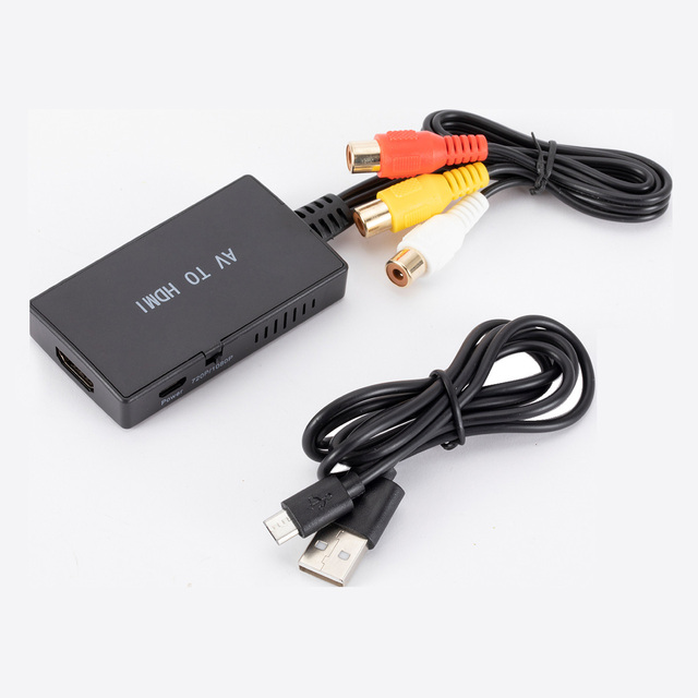 AV TO HD MI converter, AV RCA to HDTV high-definition video conversion cable supports 1080P