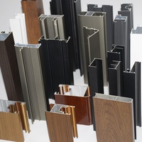 Profils en aluminium de haute qualité de la série 6000, à grain de bois, pour fenêtres à cadre coulissant, personnalisés, en alliage, pour soudage, découpe et pliage