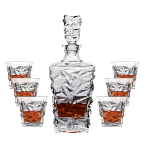 Lot de 7 carafes <span class=keywords><strong>à</strong></span> whisky en cristal personnalisées et <span class=keywords><strong>verres</strong></span> <span class=keywords><strong>à</strong></span> whisky pour liqueur Bourbon Vodka <span class=keywords><strong>rhum</strong></span> vin dans une boîte cadeau - Product Image 5