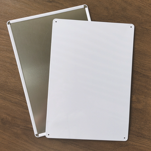Letrero Metálico de Pared O1 para Impresión UV, Venta al por Mayor, 20x30cm, 30*15cm, 40*10cm, 30*30cm, en Blanco - Product Image 4