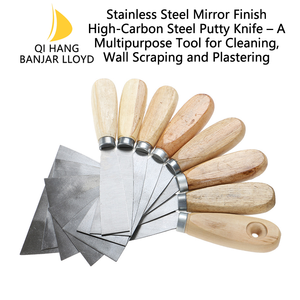 Espátula de Acero Inoxidable Personalizada para Comercio Exterior, con Mango de Plástico Pulido a Espejo, Hoja Curva de Acero con Alto Contenido de Carbono, Tipo Plano - Product Image 3