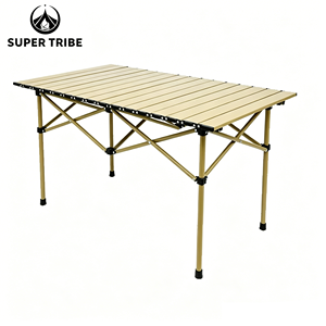 Foldable <b>Outdoor</b> Roll <b>Table</b> Camping Picnic Barbecue Carbon Steel <b>Table</b> Carbon Steel Roll <b>Table</b> Foldable Design Compact for E - Product Image 1