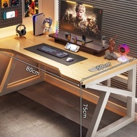 Bureau d'ordinateur élégant et moderne en aluminium avec hauteur réglable, design d'angle gain de place pour la maison et les bureaux fonctionnels