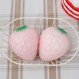 Balle anti-stress en plastique de haute qualité, nouveau design, fraise au soleil, jouet souple unisexe pour enfants, change de couleur - Product Image 4