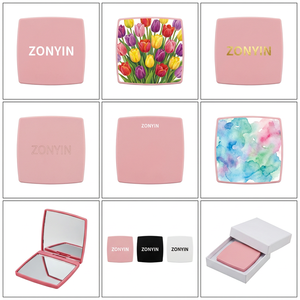 <span class=keywords><strong>Specchio</strong></span> da <span class=keywords><strong>Trucco</strong></span> Pieghevole Portatile Zonyin, Design Semplice Quadrato in Plastica, Personalizzabile con Logo, Mini <span class=keywords><strong>Specchio</strong></span> Tascabile per Donne - Product Image 4