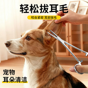 Pet <b>Ear</b> <b>Cleaning</b> Forceps Stainless Steel Lock Tooth Design For Dogs Cats Grooming <b>Tools</b> - Product Image 3