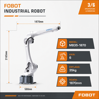 MB35-1870 Robot Industrial de 6 Ejes con Alcance de 1870 mm, Robot de Soldadura Láser Profesional para Procesamiento de Metales a Gran Escala