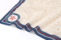 Écharpes et châles en mousseline de soie de 6 mm, élégants et longs, avec logo personnalisé du fabricant, motif animal bleu imprimé numériquement, pour femmes